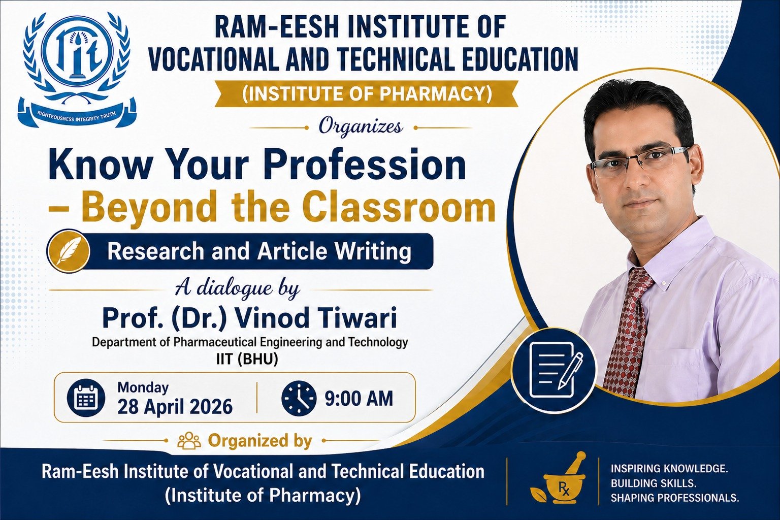 seminar on “Research and Article Writing” for pharmacy students