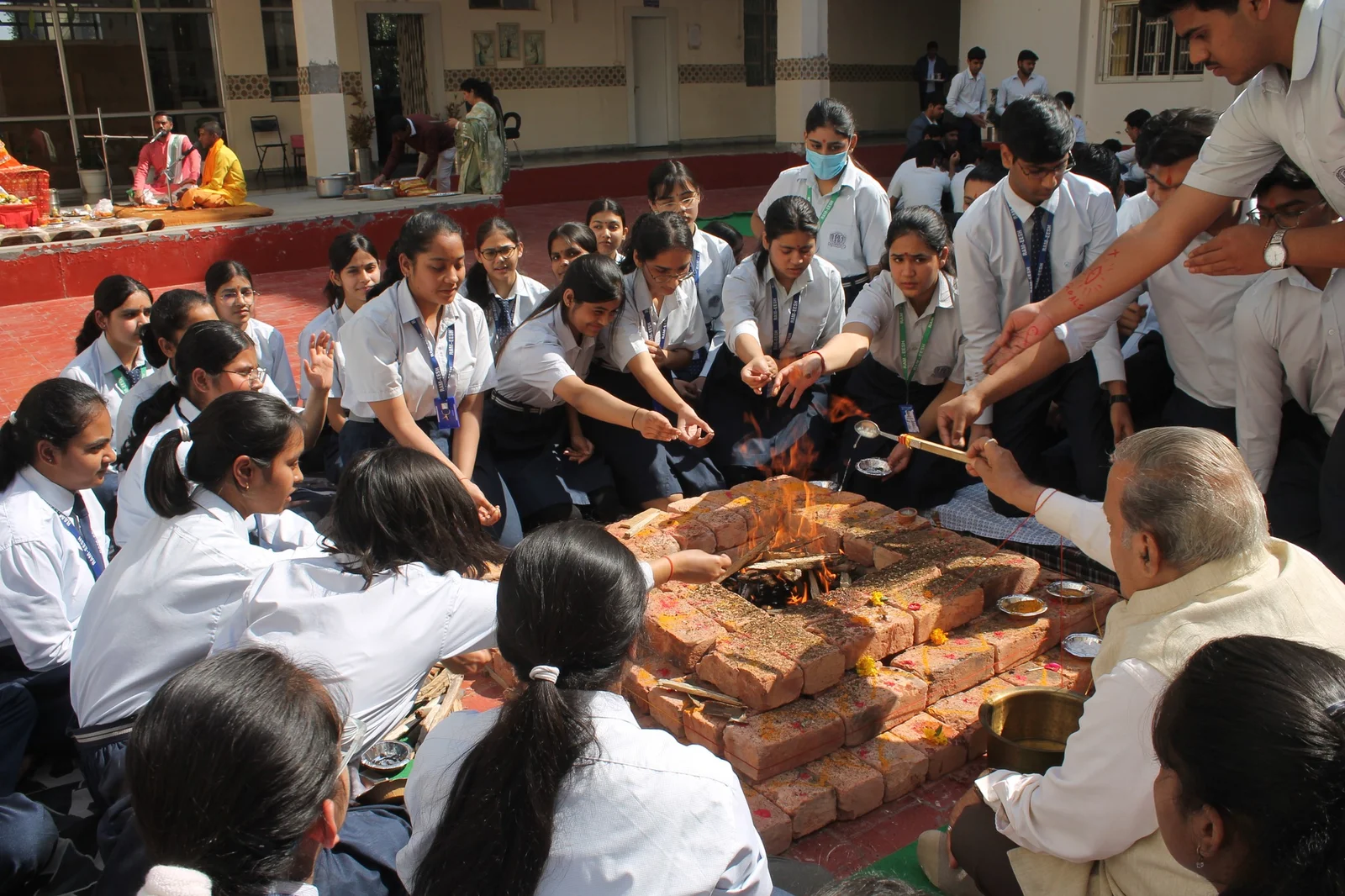 Seeking Blessings: Hawan Ceremony at Ram-Eesh International School